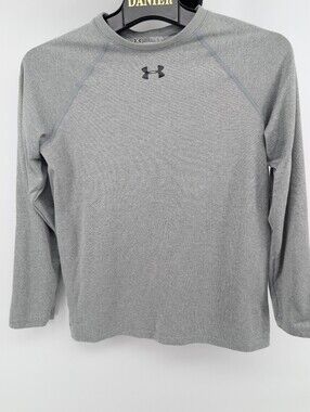 Under Armour Youth Long Sleeve Heather Gray Performance Top